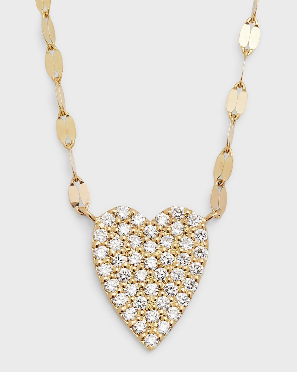 Lana Small Diamond Heart Pendant Necklace Product Image