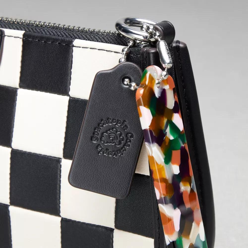 Wavy Baguette Bag In Checkerboard Upcrafted Leather Product Image