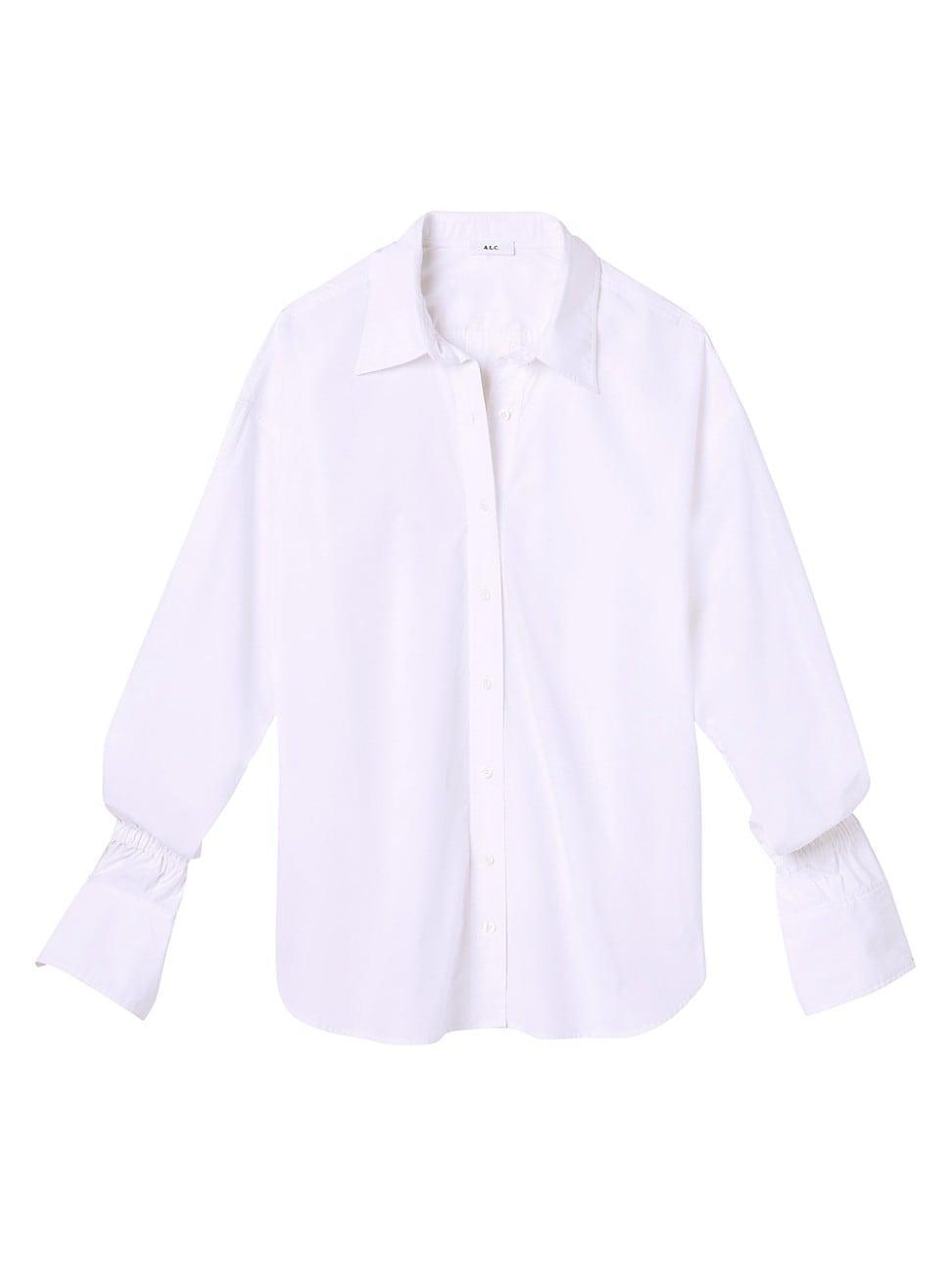 A. L.C. Monica Oversize Bell Sleeve Cotton Button-Up Shirt Product Image