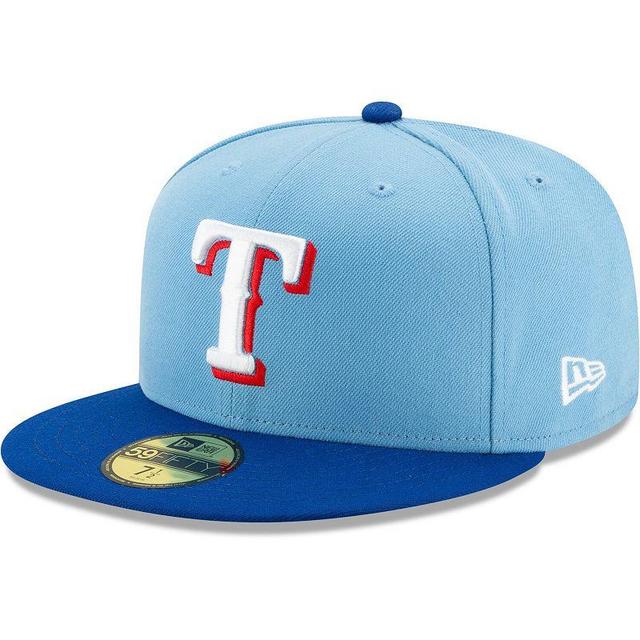 Mens New Era Texas Rangers Blue/Royal On-Field Authentic Collection 59FIFTY Fitted Hat Product Image