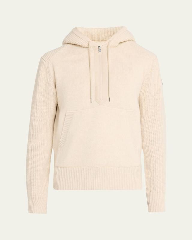 Mens Wool Cashmere Blend Zip-Up Hoodie Product Image