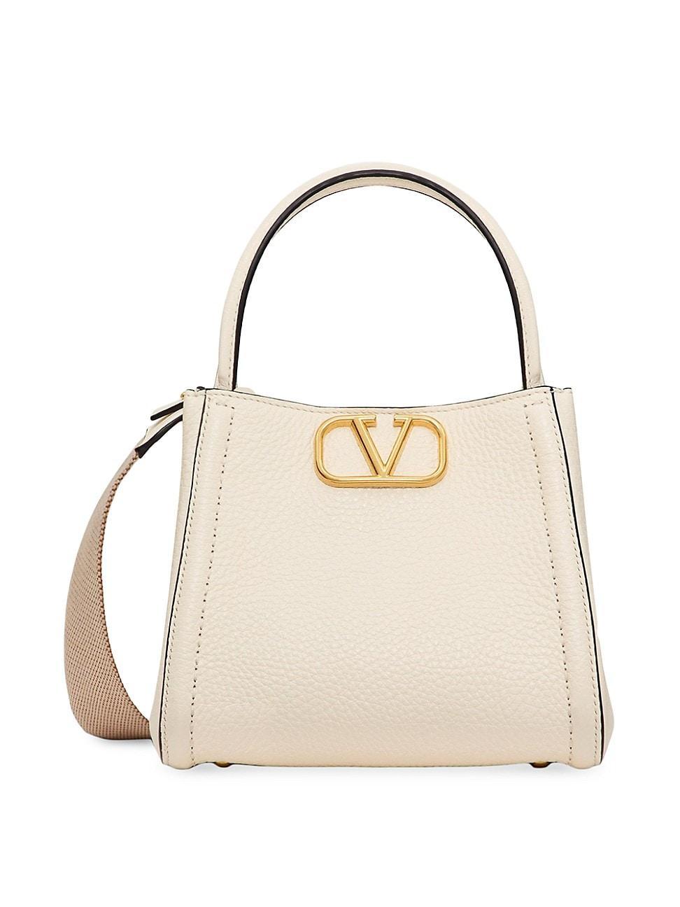 Womens Valentino Garavani Alltime Small Handbag in Grainy Calfskin Product Image