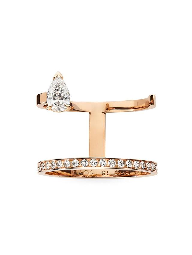 Womens Serti Sur Vide 18K Pink Gold & 0.56 TCW Diamonds Ring Product Image