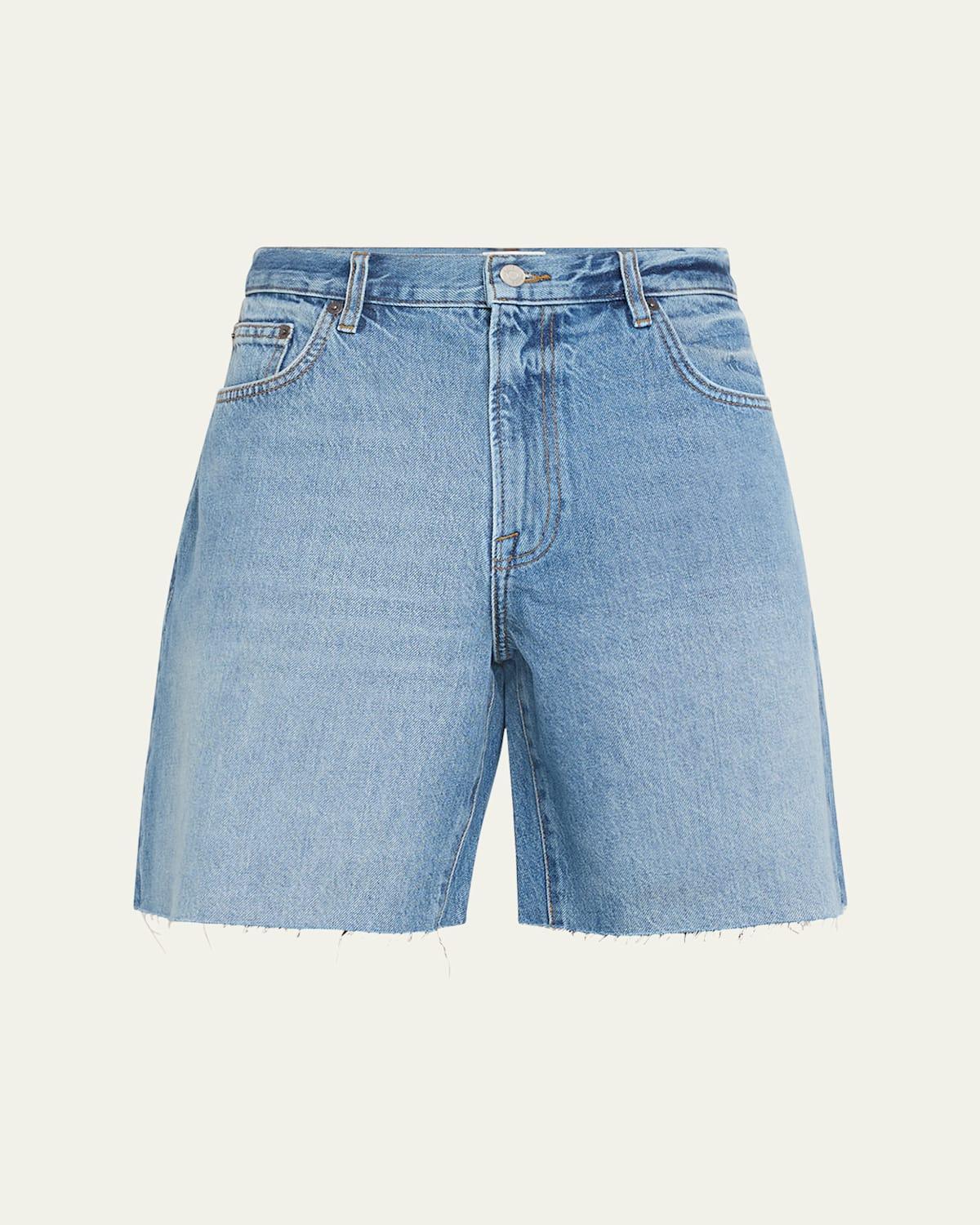 Men's Vintage Raw-Hem Denim Shorts Product Image