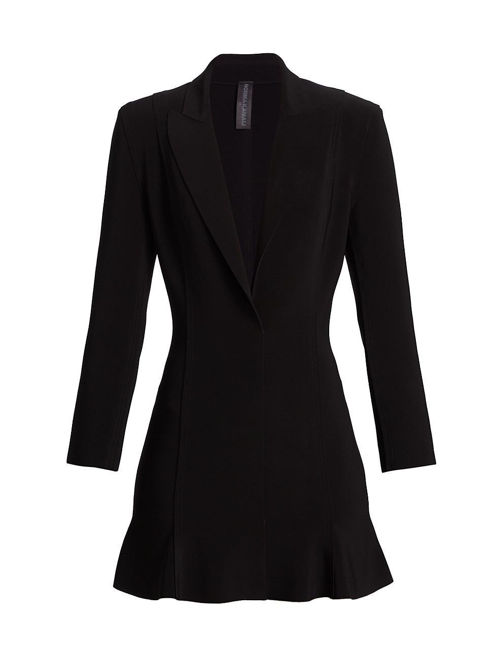 Womens Blazer Fishtail Minidress - Black - Size Small Product Image