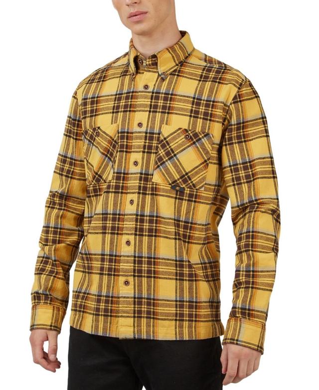 Ben Sherman Plaid Cotton Button-Down Shirt Product Image