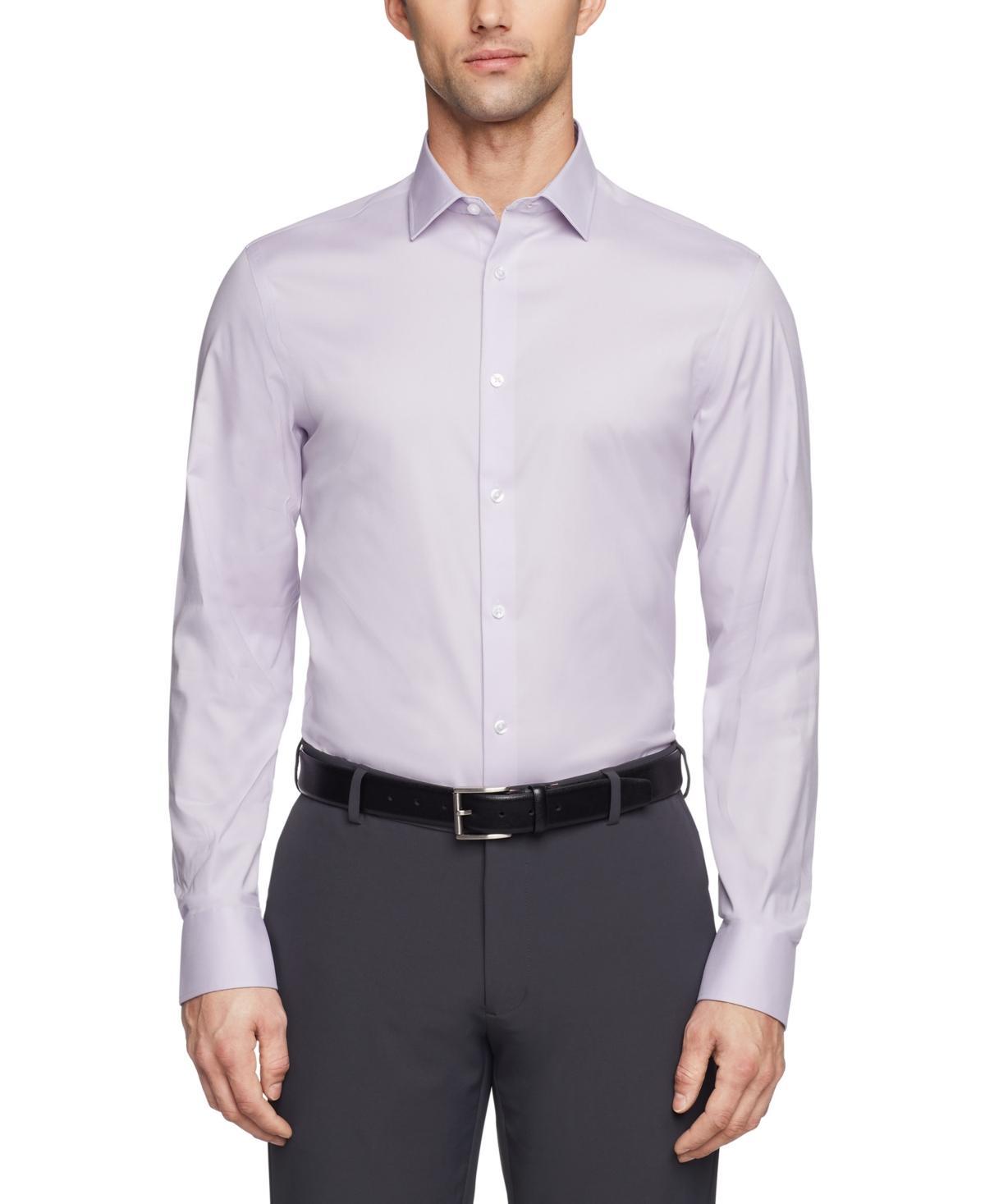 Calvin Klein Mens Refined Slim Fit Stretch Dress Shirt Product Image