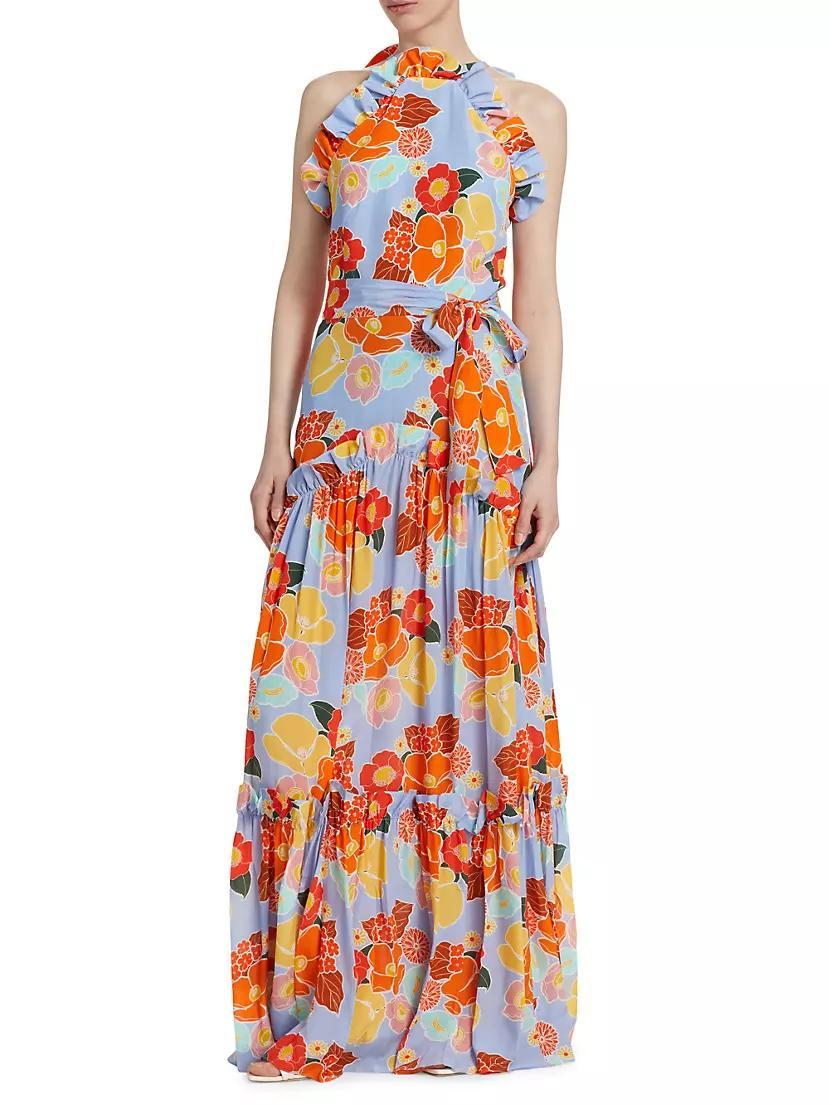 Tatiana Floral Ruffle-Trimmed Maxi Dress Product Image