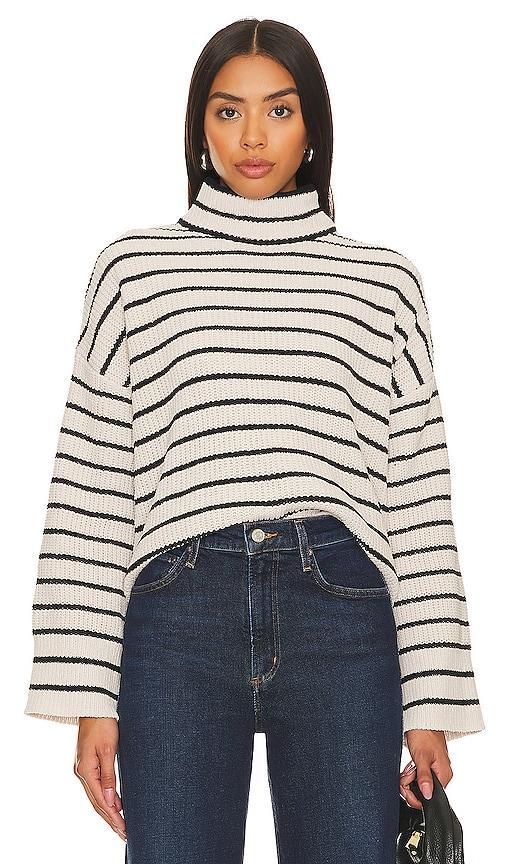 Sanctuary Stay Cozy Stripe Mock Neck Sweater Product Image