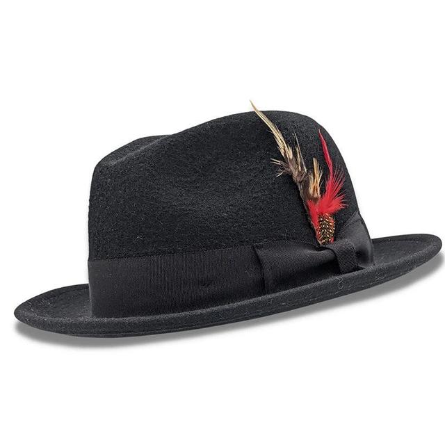 Black 2 ¼" Brim Beaver Look Felt Hat Product Image