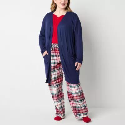 Liz Claiborne Womens Plus Long Sleeve Pajama Top Product Image