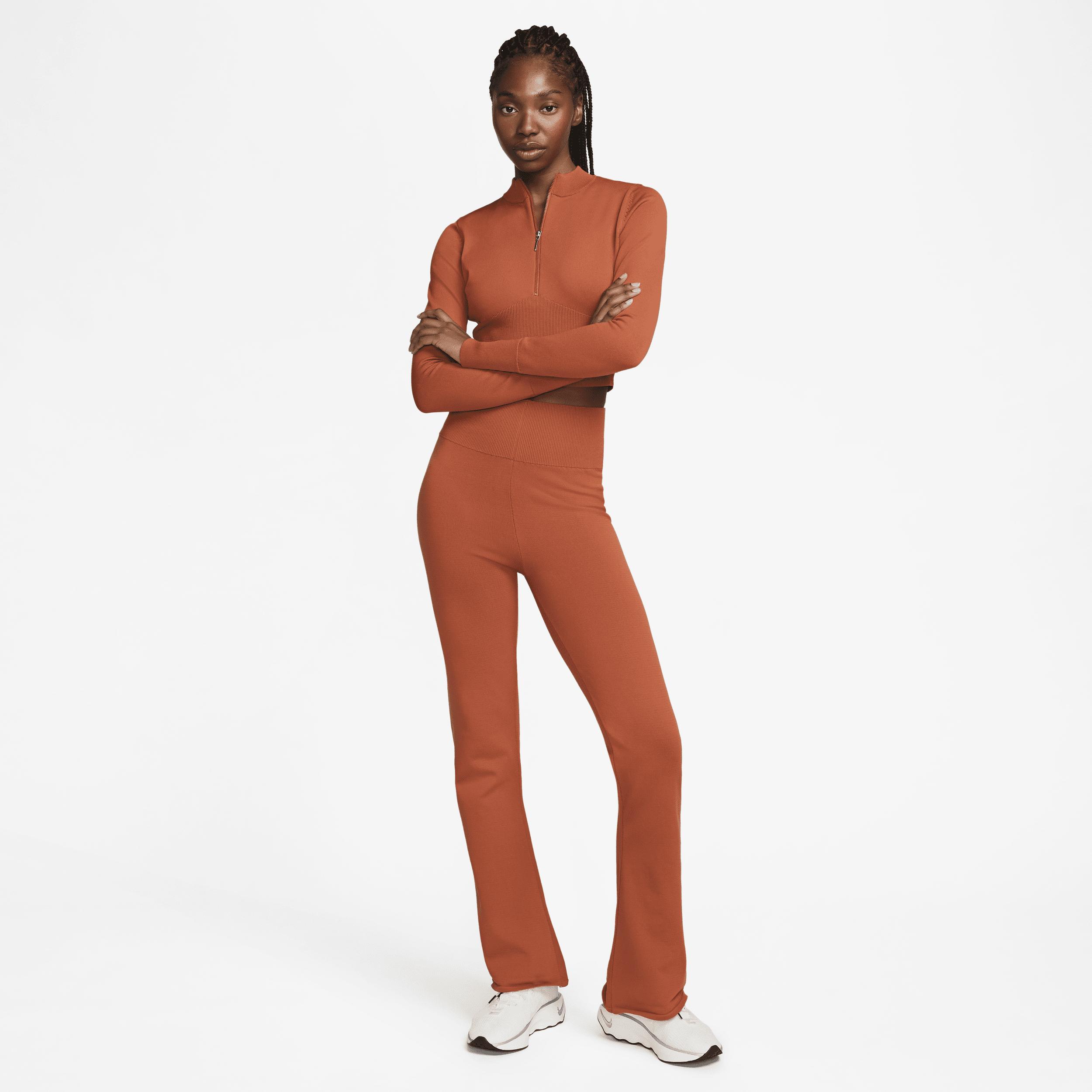 Women's Nike Sportswear Chill Knit Tight High-Waisted Sweater Flared Pants Product Image