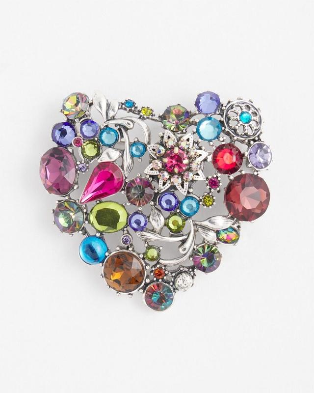 Multi-color Heart Brooch Product Image