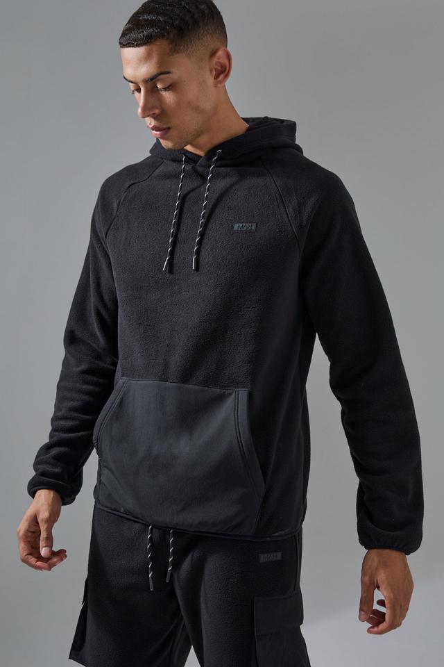 Man Active Fleece Hoodie | boohooMAN USA Product Image