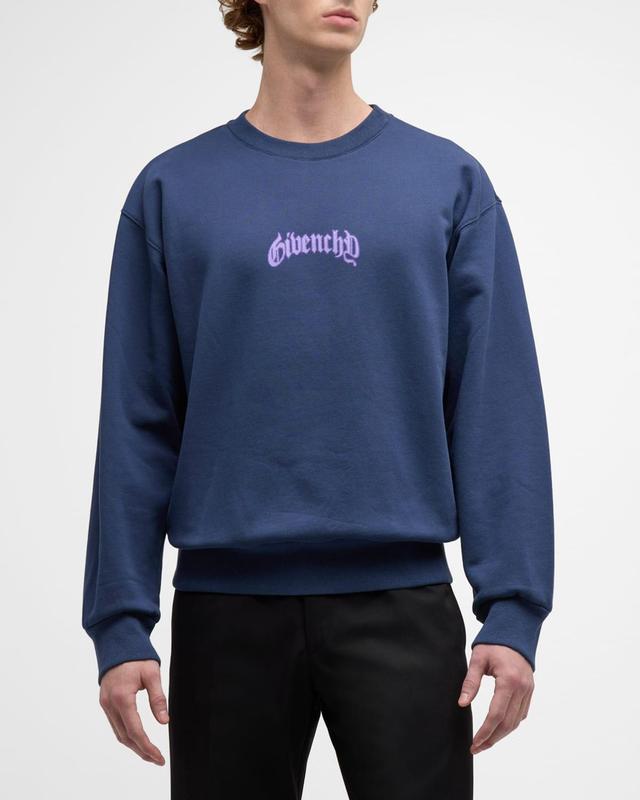 Mens Boxy Fit Sweatshirt In Fleece With Reflective Artwork Product Image