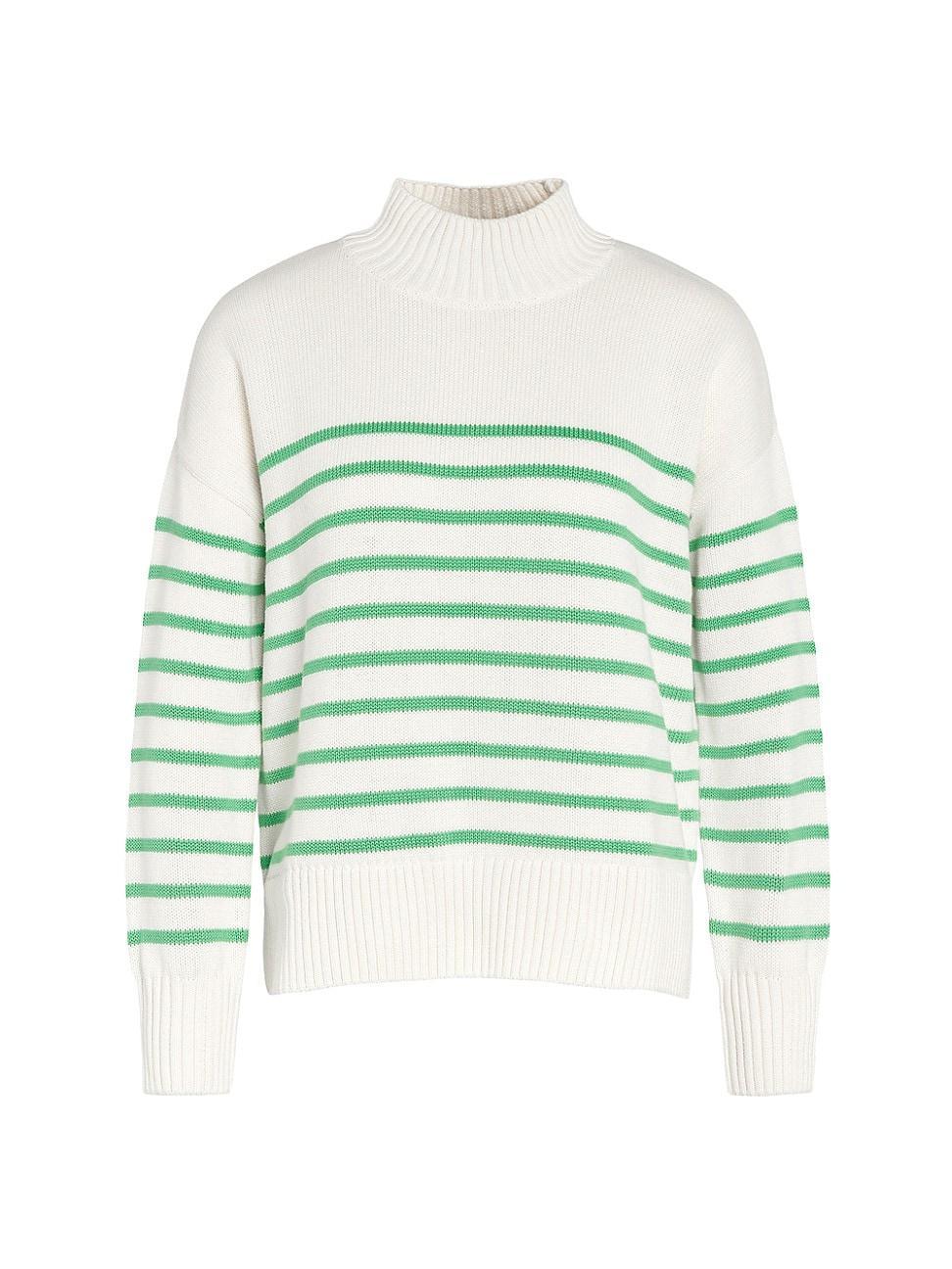 Womens Oakfield Striped Cotton Funnel Neck Sweater Product Image