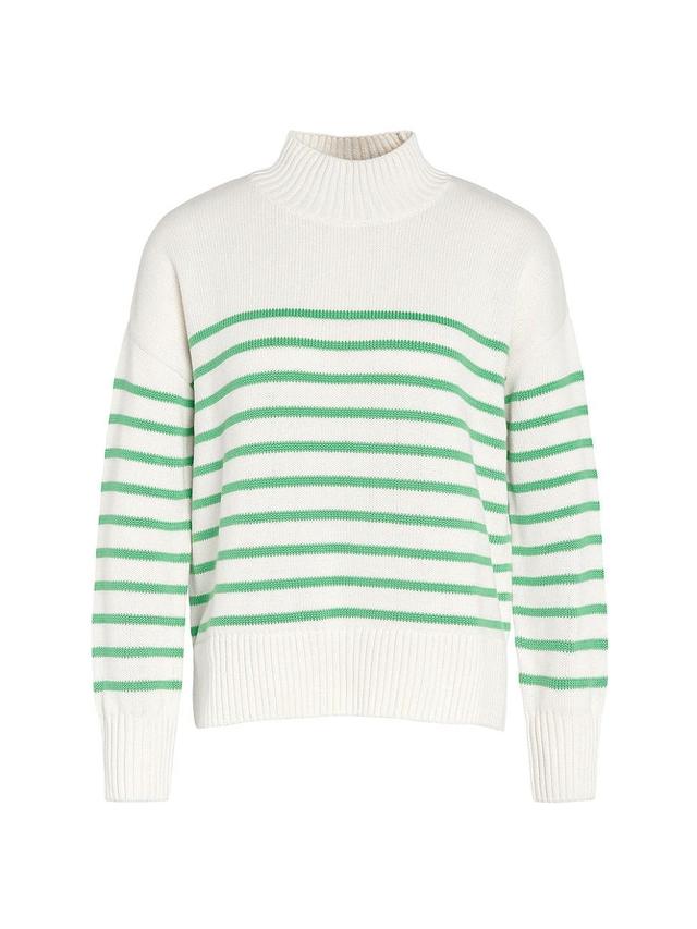 Womens Oakfield Striped Cotton Funnel Neck Sweater Product Image