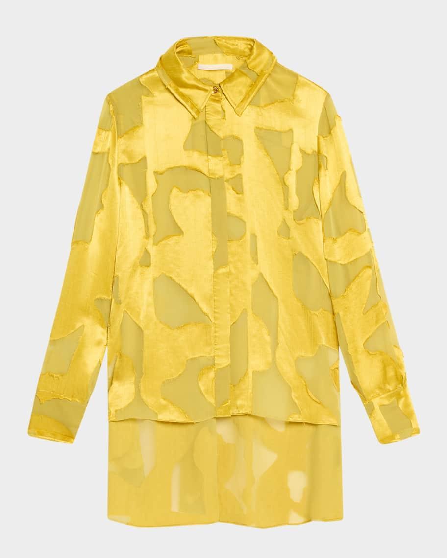 Abstract Fil Coupe Button Down Shirt Product Image