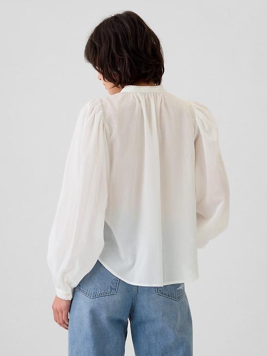 Lace-Trim Shirt Product Image