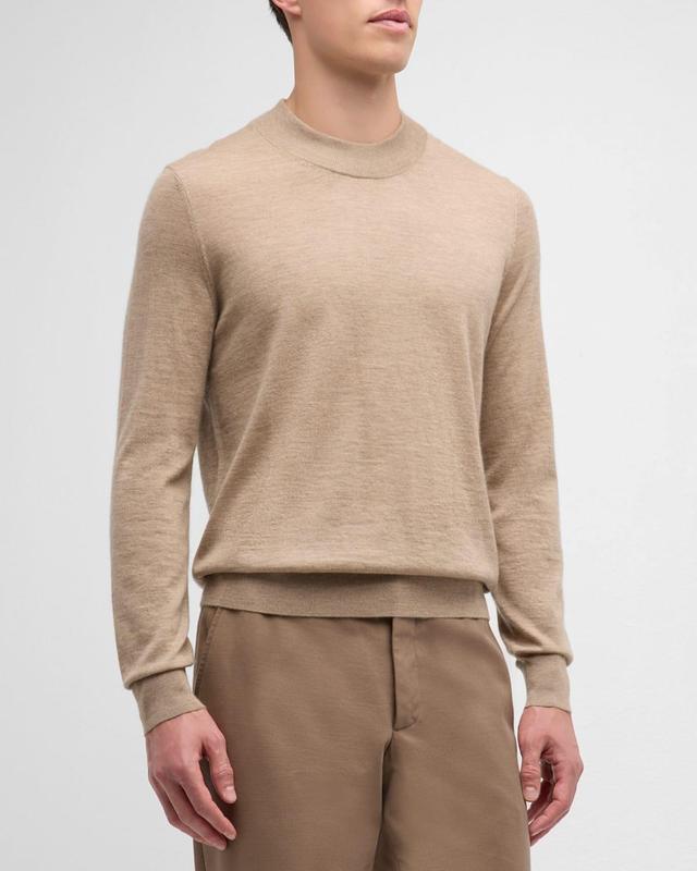 Men's Worsted Cashmere Mock-Neck Pullover  Product Image