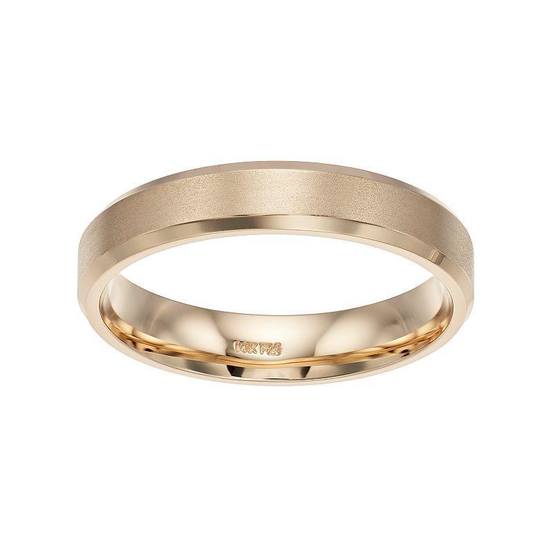 Mens AXL 14k Gold Brushed Wedding Band Product Image