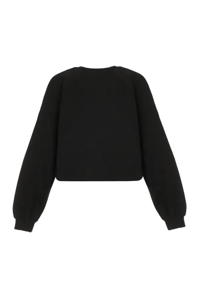 Cotton Crew-neck Sweatshirt In Black Product Image