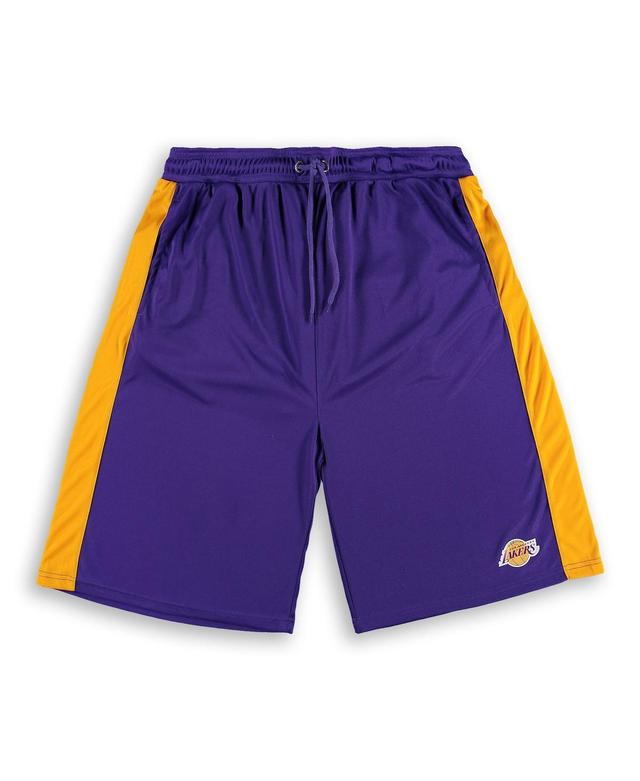 Mens Fanatics Branded /Gold Los Angeles Lakers Big & Tall Performance Shorts Product Image