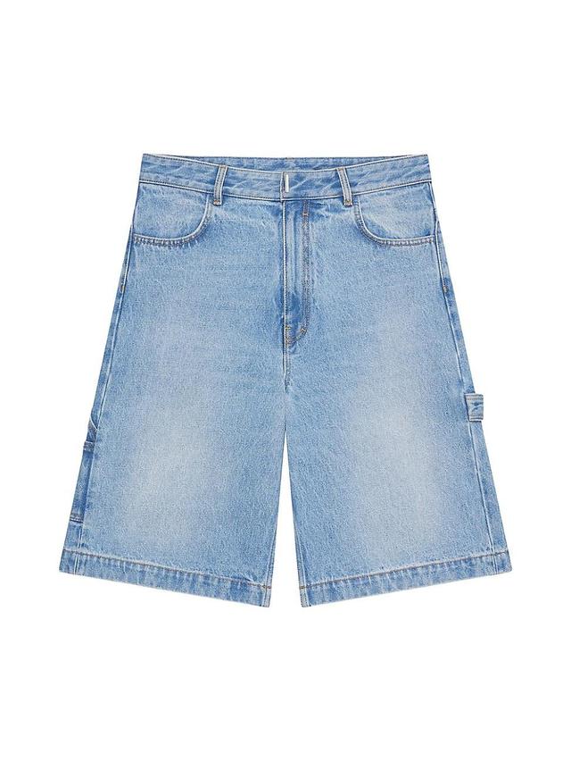 Mens Carpenter Bermuda Shorts In Denim Product Image