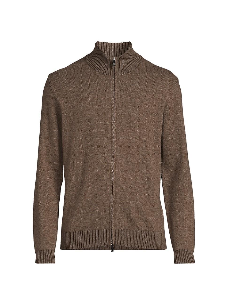 Mens Wool Zip-Front Cardigan Product Image