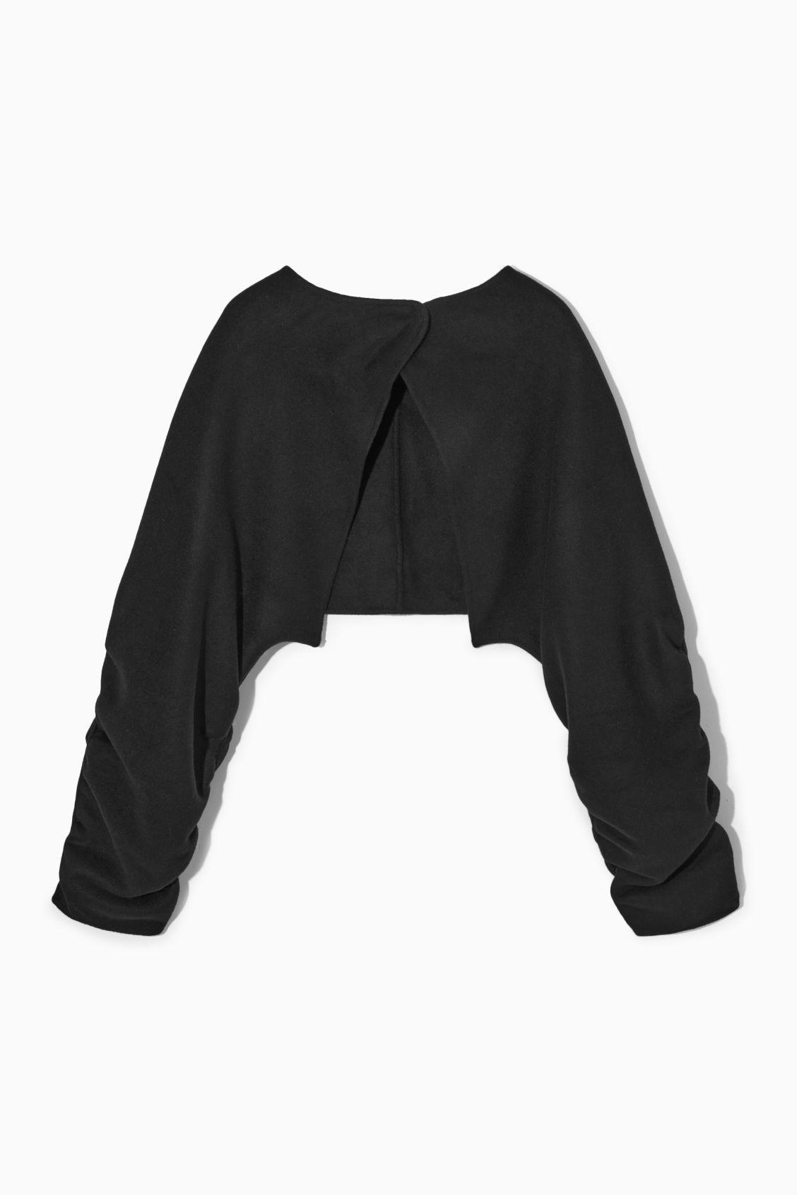 OPEN-BACK WOOL BOLERO JACKET Product Image