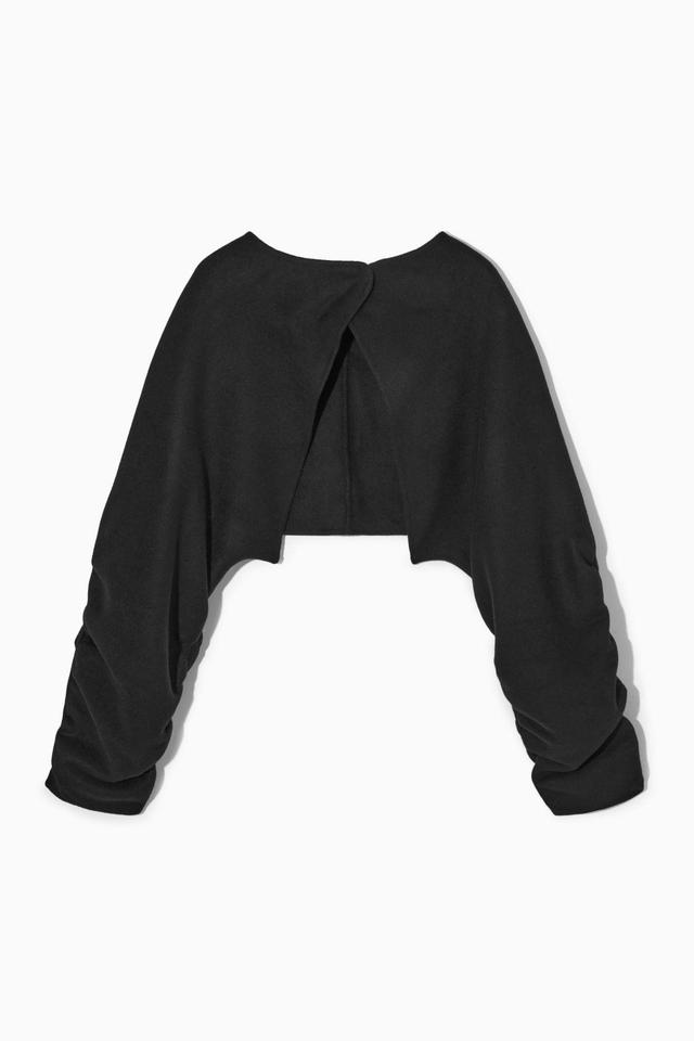 OPEN-BACK WOOL BOLERO JACKET Product Image