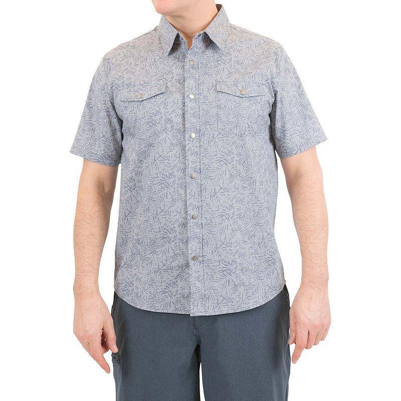 Mens Mountain and Isles Regular-Fit Chambray Floral Snap-Front Shirt Product Image