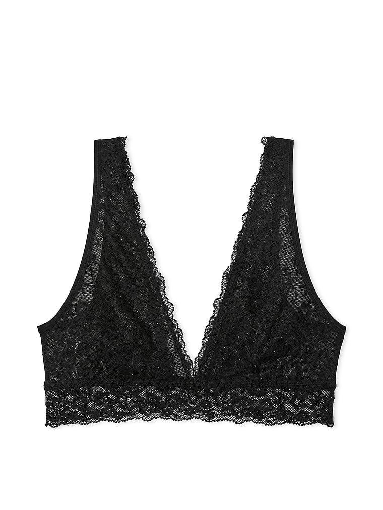 Sexy Tee Sequin Posey Lace Triangle Bralette Product Image