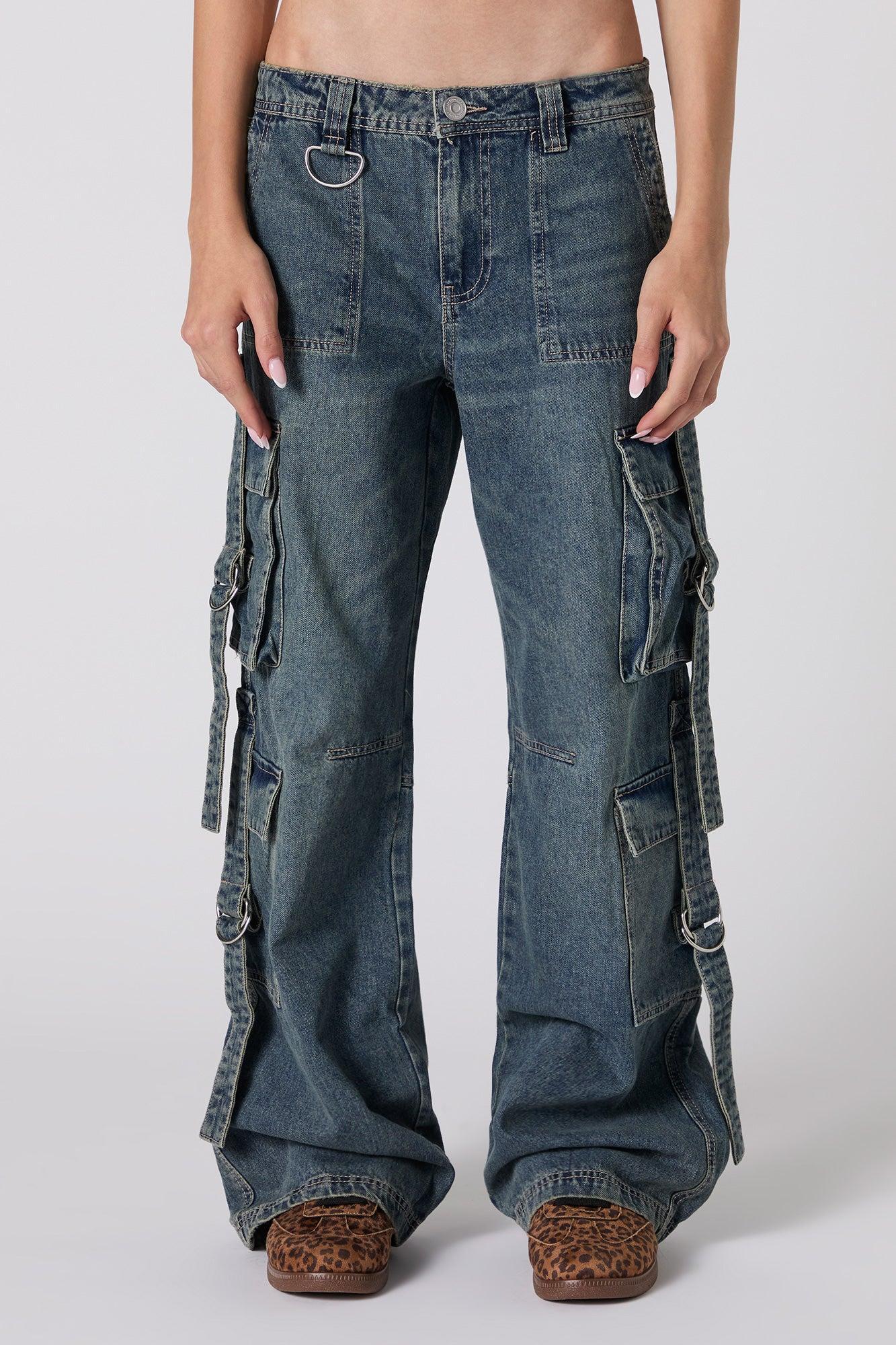 Mid Rise Utility Cargo Jean Female Product Image