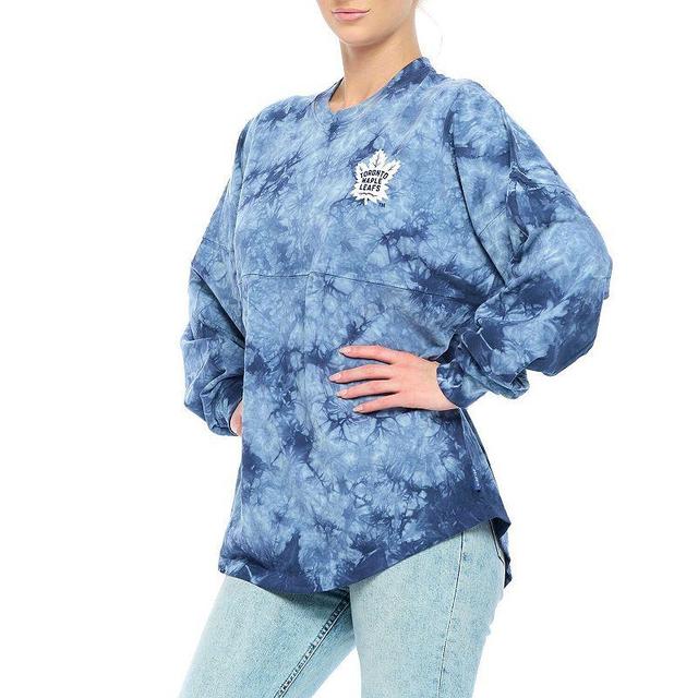 Womens Fanatics Branded Navy Toronto Maple Leafs Crystal-Dye Long Sleeve T-Shirt Mpl Blue Product Image