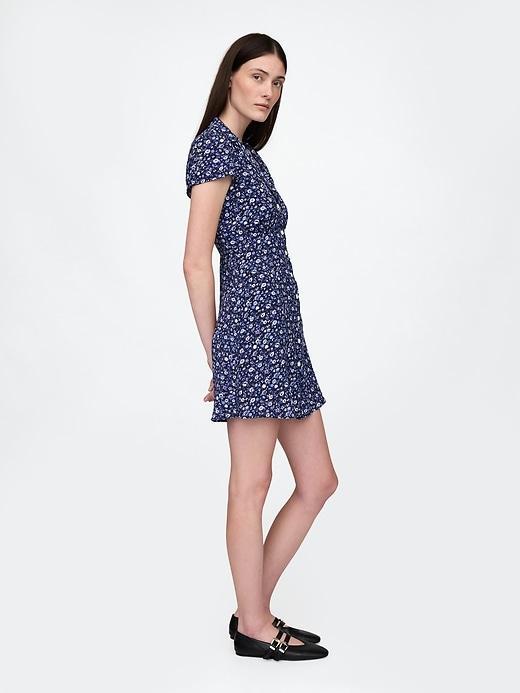 Crepe Floral Mini Dress Product Image