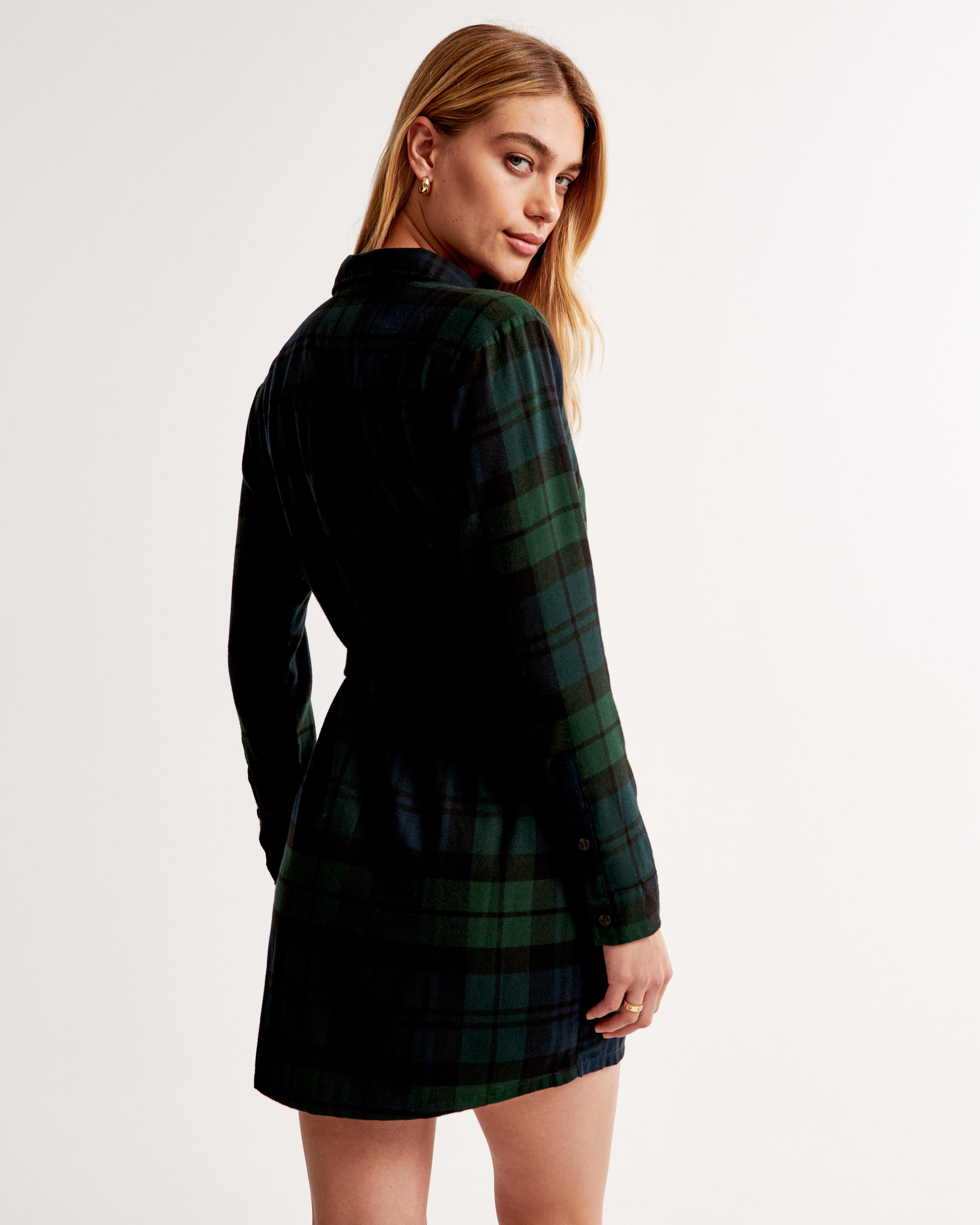 Flannel Shirt Dress Product Image