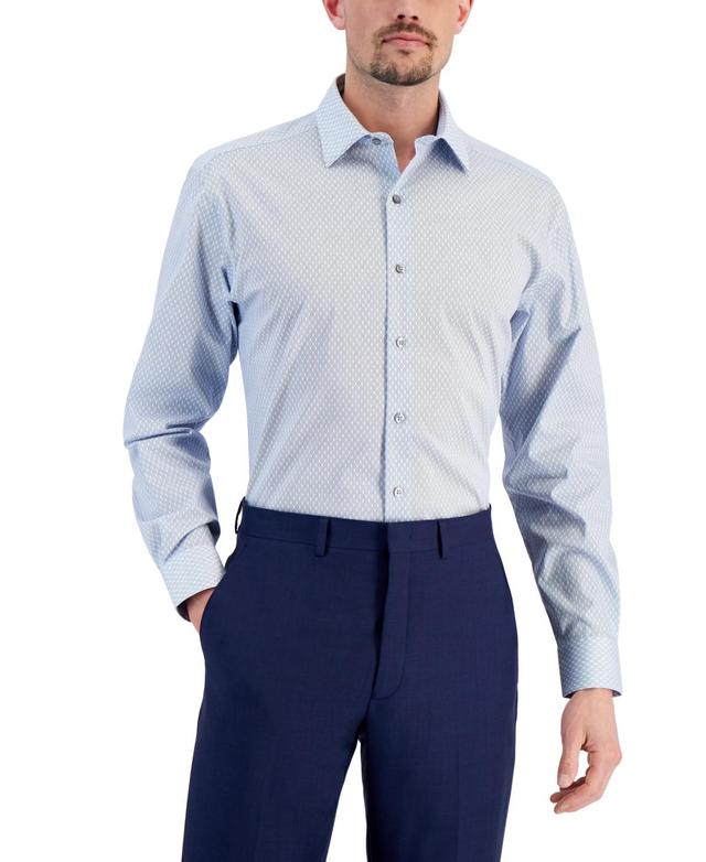 Alfani Mens Regular Fit Stain Resistant Honeycomb Dress Shirt, Created for Macys Product Image