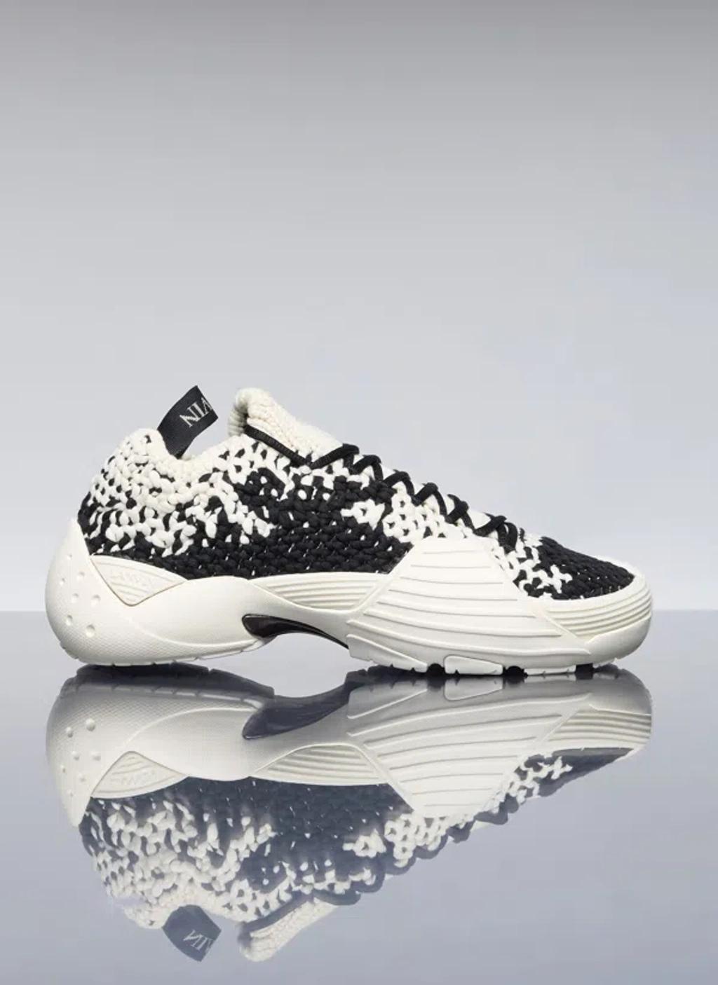 LANVIN Sneaker Flash Knit In Ecru/black Product Image