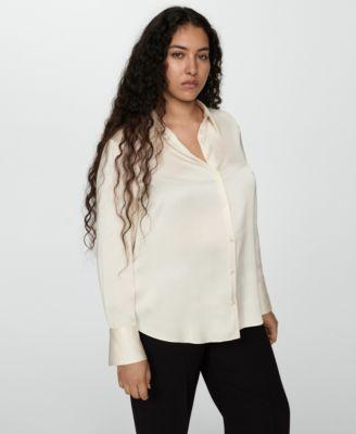 Women's Satin Finish Flowy Shirt Product Image