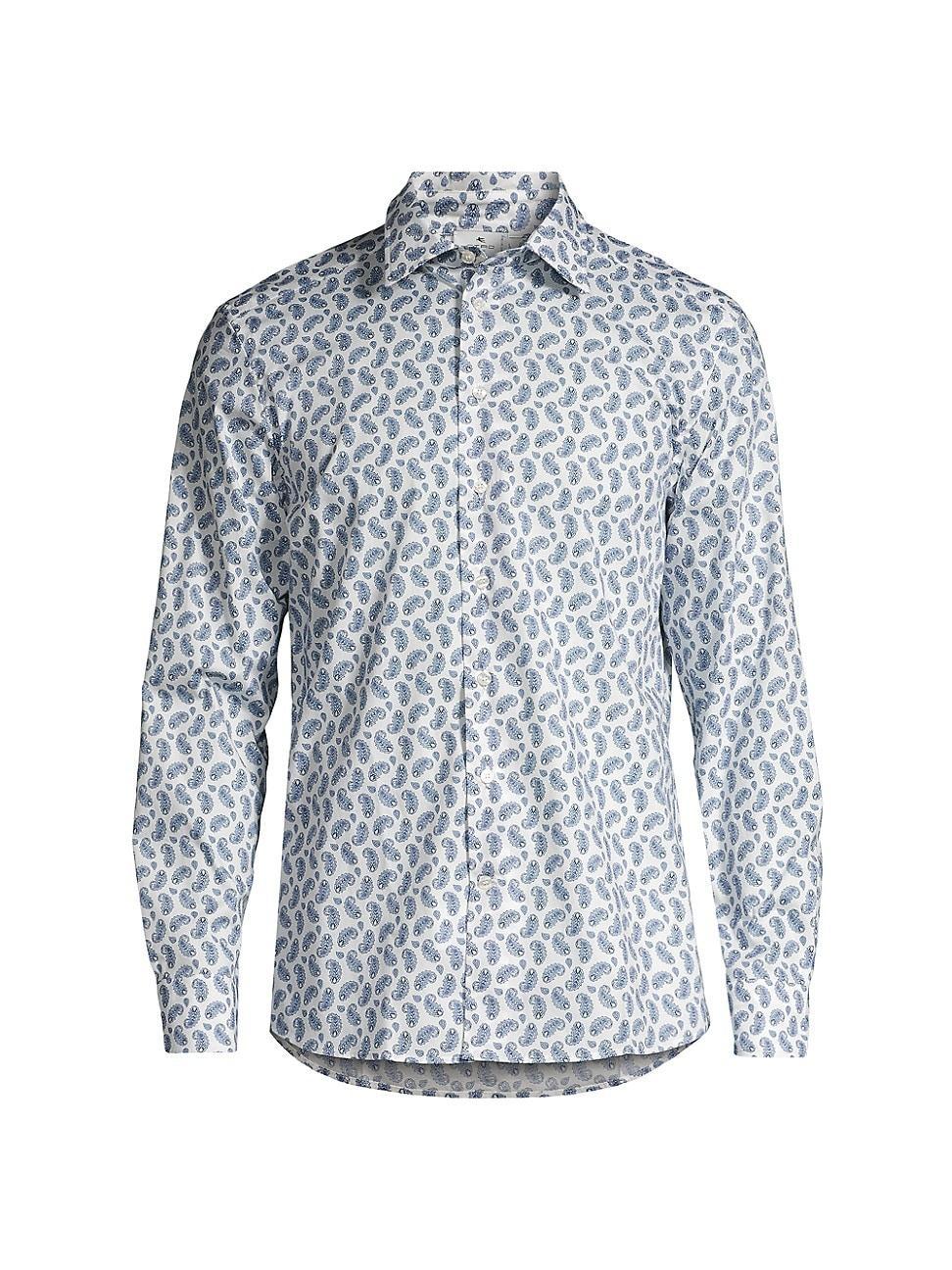 Mens Paisley Cotton-Blend Button-Front Shirt Product Image