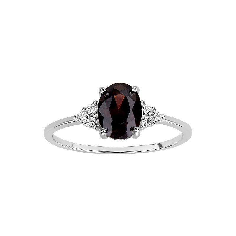 PRIMROSE Sterling Silver Brown & White Cubic Zirconia Ring, Womens Product Image