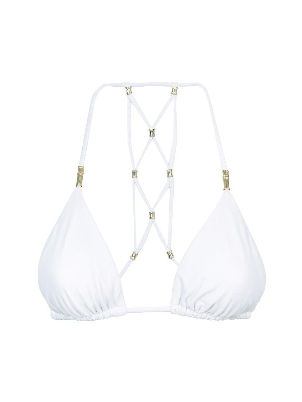 Womens Lucy Strappy-Back Triangle Bikini Top Product Image