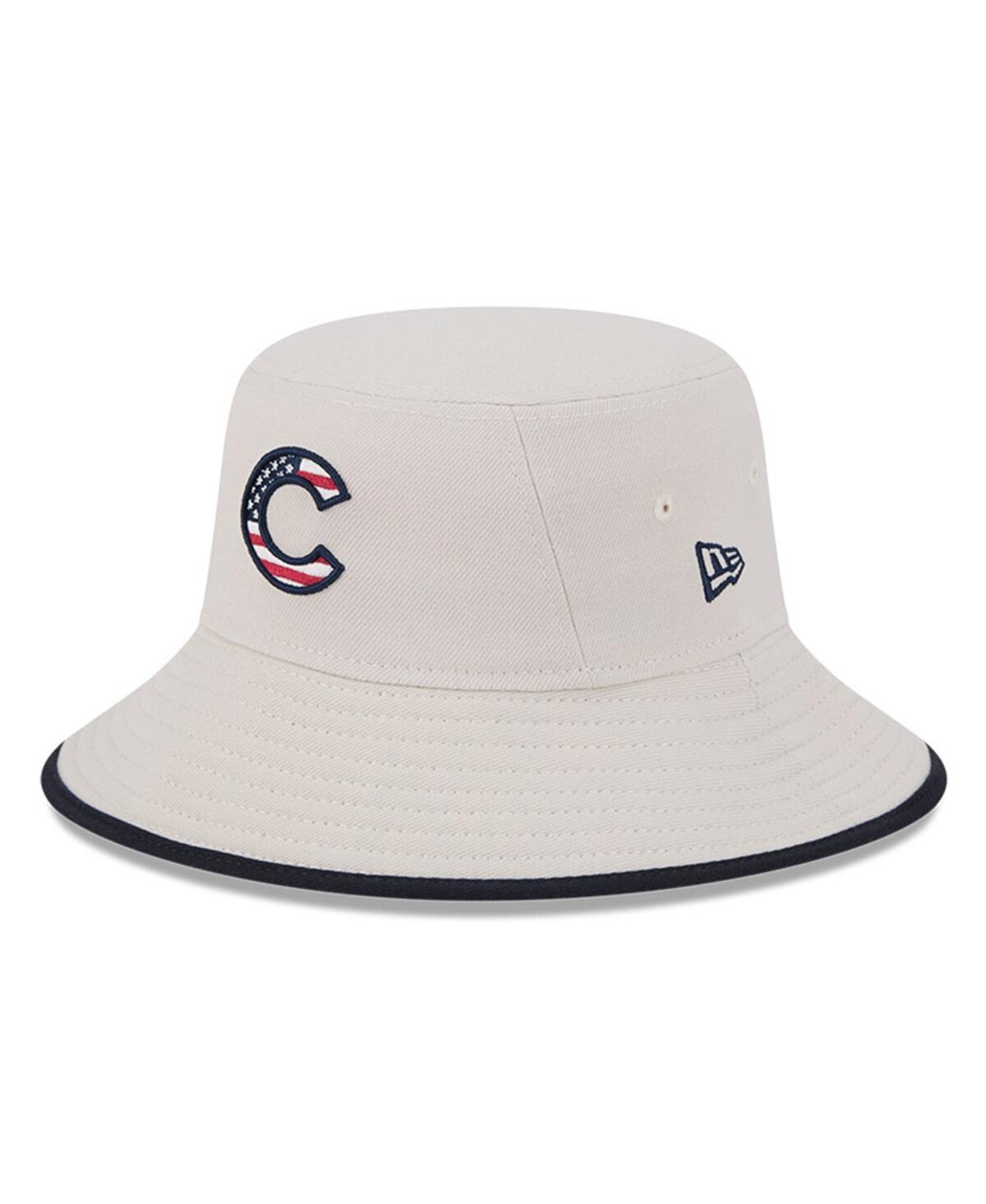 New Era Mens Khaki Chicago Cubs 2024 Fourth of July Bucket Hat Product Image