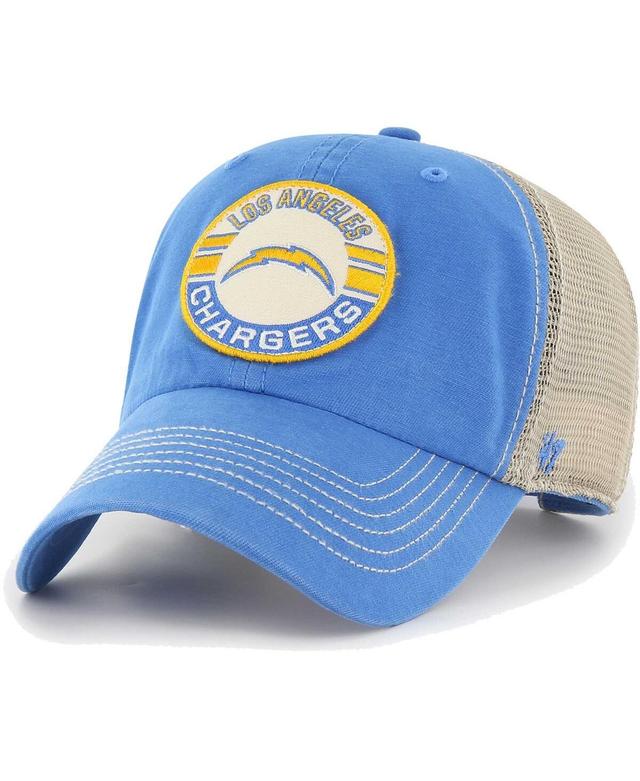 Mens 47 Powder Blue/Natural Los Angeles Chargers Notch Trucker Clean Up Adjustable Hat Product Image