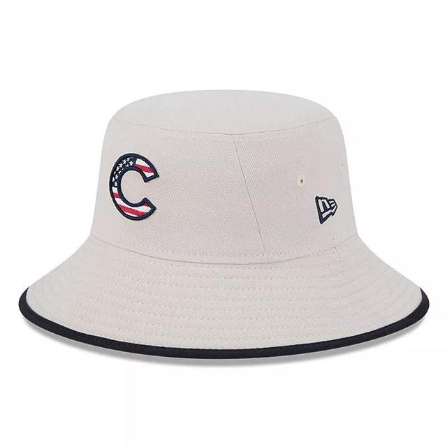 Mens New Era Khaki Chicago Cubs 2024 Fourth of July Bucket Hat Product Image