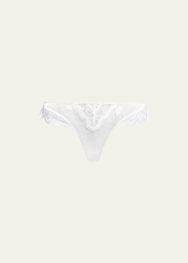 Womens Lace Inset Thong Product Image