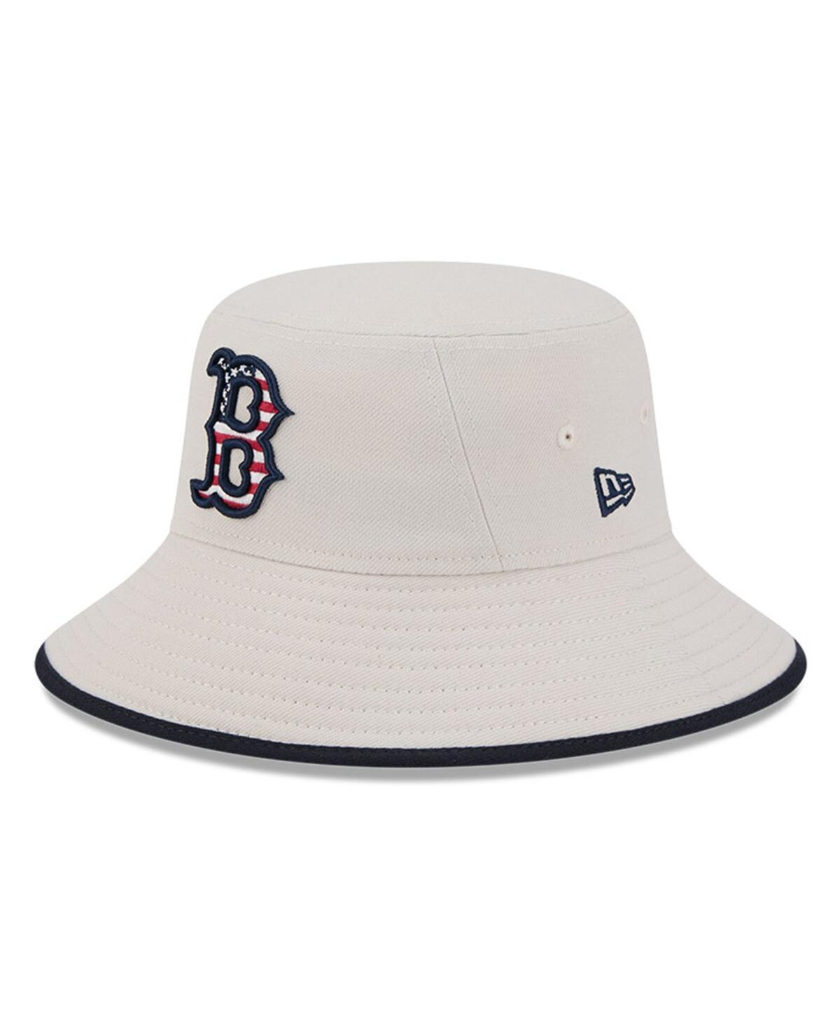 New Era Mens Khaki Boston Red Sox 2024 Fourth of July Bucket Hat Product Image