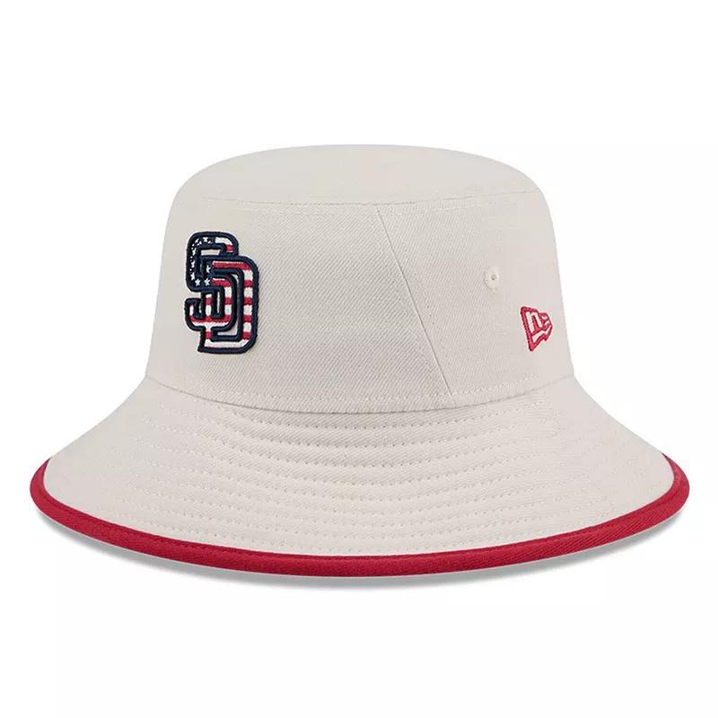 New Era Mens Khaki San Diego Padres 2024 Fourth of July Bucket Hat Product Image