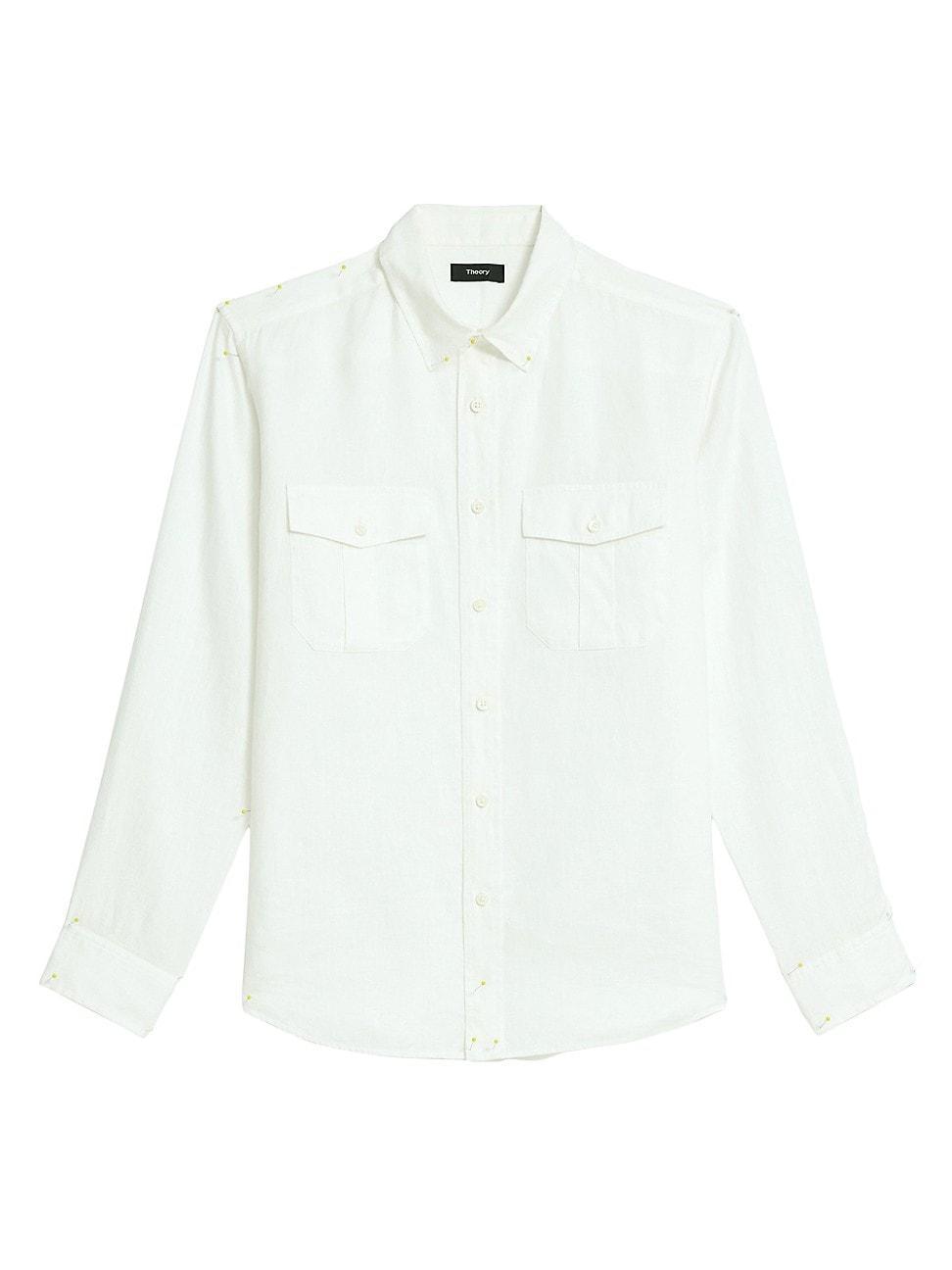 Mens Military Linen Shirt Product Image